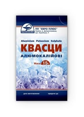 Квасци алюмокалійові порошок д/зовн. заст. по 15 г у пак.