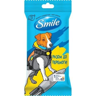Серветки вологі Smile Разом до Перемоги, 15 шт