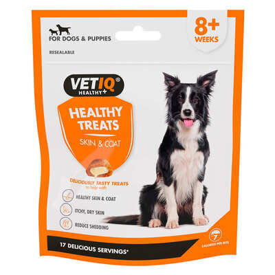 Ласощі для собак VetIQ Healthy Treats Skin&Coat з лососем для здоров'я шкіри та шерсті собак, 70 г