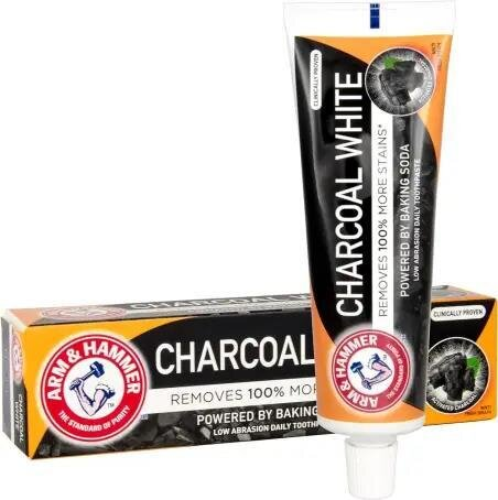 Зубна паста Arm & Hammer 100% Natural відбілююча з активованим вугіллям, 75 мл
