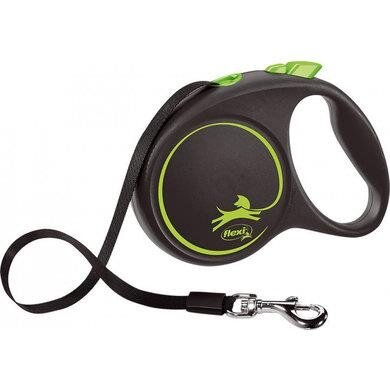 Повідець-рулетка Trixie 12374 Flexi Black Design, зелена (стрічка) L 5 м, до 50 кг