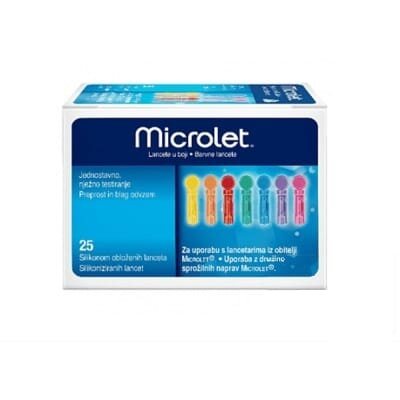 Ланцети Microlet з силіконовим покриттям, 25 штук