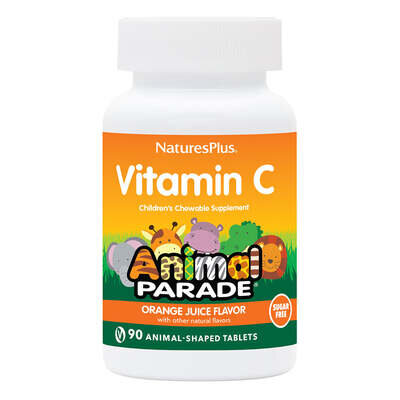 Вітамін С для дітей Nature's Plus Animal Parade Vitamin C без цукру, апельсин, 90 таблеток