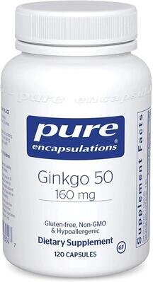 Гінкго Білоба Pure Encapsulations Ginkgo 50, 160 мг, 120 капсул