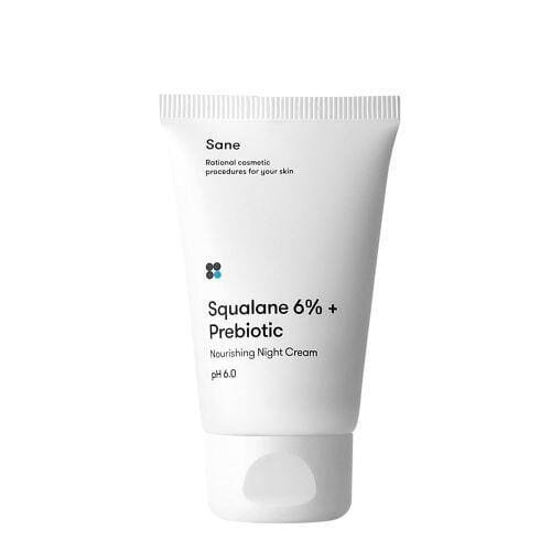 Крем для обличчя Sane Squalane 6% + Prebiotic нічний з пребіотиком і скваланом, 40 мл
