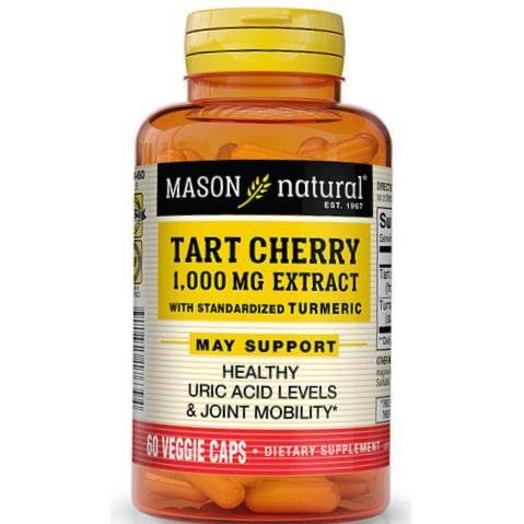 Екстракт вишні з куркумою Mason Natural Tart Cherry Extract With Turmeric, 60 веганських капсул