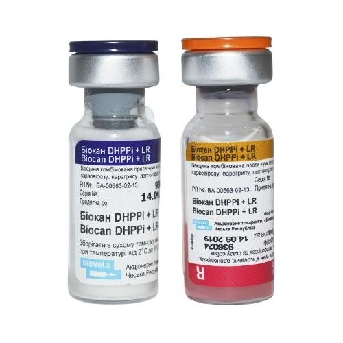 Біокан DHPPi+LR вакцина для собак по 1 дозі №10 у флак.
