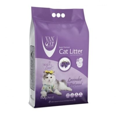 Наповнювач для котячого туалету VanCat Lavender бентонітовий комкуючий, 10 кг (12 л)