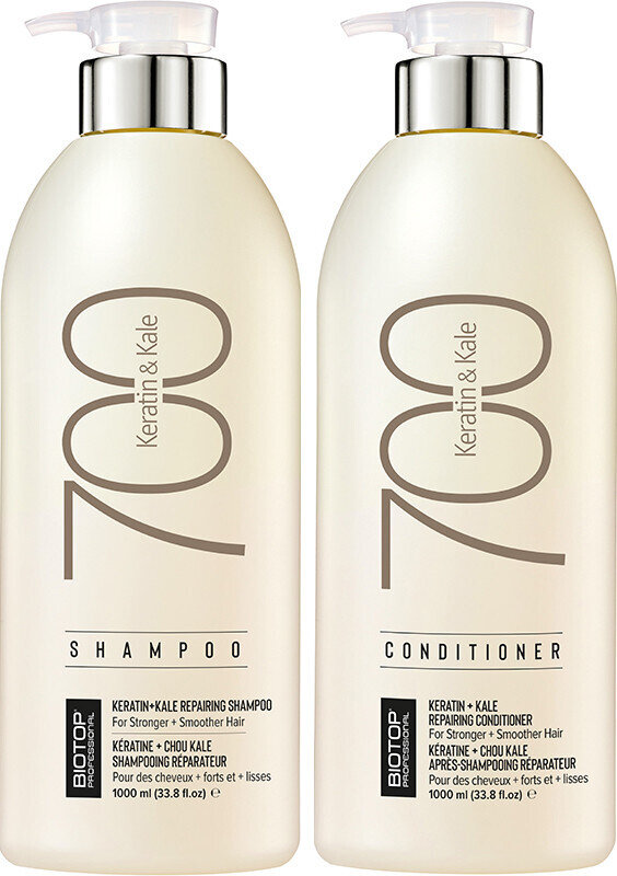 Набір Biotop 700 Keratin & Kale Duo (шампунь 1000 мл + кондиціонер 1000 мл)