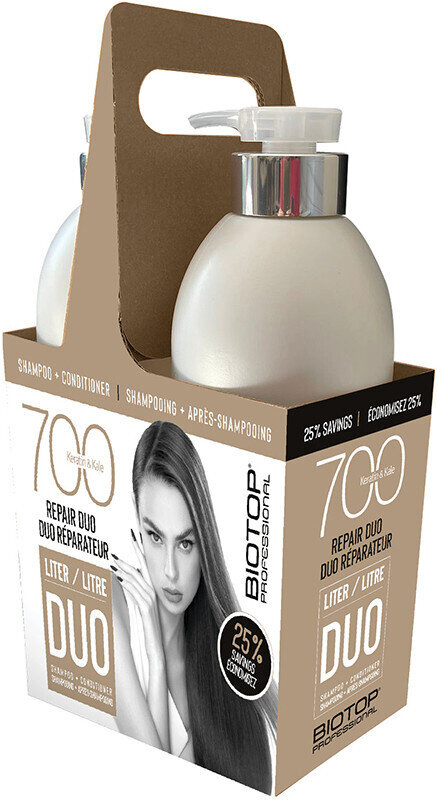 Набір Biotop 700 Keratin & Kale Duo (шампунь 1000 мл + кондиціонер 1000 мл)
