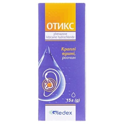 Отикс краплі вуш., р-н по 15 г у флак.