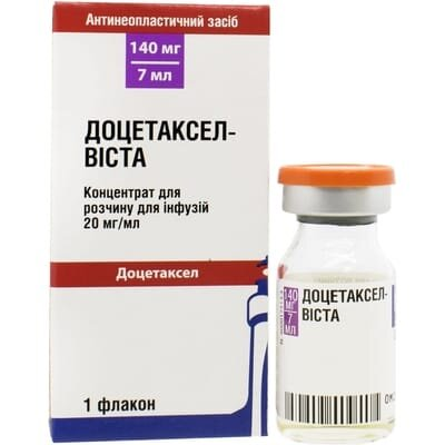 Доцетаксел-Віста концентрат для р-ну д/інф. 20 мг/мл (140 мг) по 7 мл №1 у флак.