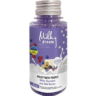 Бісер для ванн Milky Dream білий шоколад та лісові ягоди, 80 г