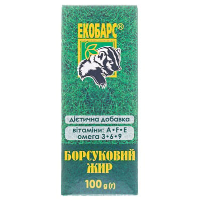 Борсуковий жир Екобарс по 100 г у флак.