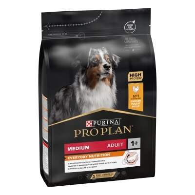 Корм сухий Purina Pro Plan Dog Medium Adult з куркою, 3 кг