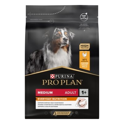 Корм сухий Purina Pro Plan Dog Medium Adult з куркою, 3 кг