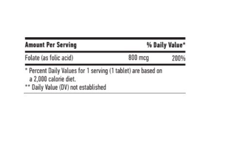 Фолієва кислота Haya Labs Folic Acid 800 мкг таблетки №250