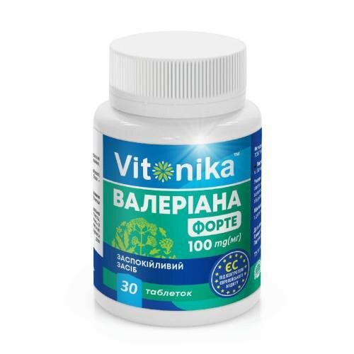 Валеріана Vitonika таблетки по 100 мг №30
