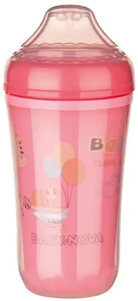 Поїльник Baby-Nova 34123-1 з м'яким носиком, рожевий, 250 мл