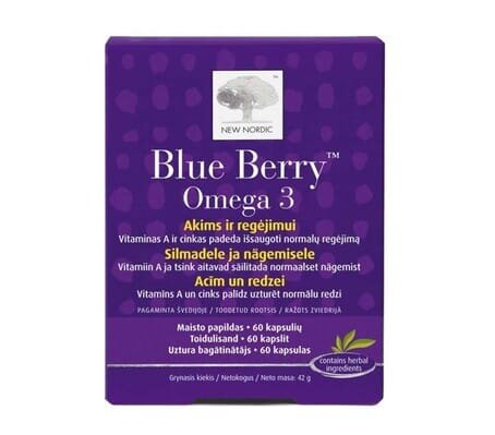 Вітаміни New Nordic Blue Berry Omega 3 для покращення зору капсули №60