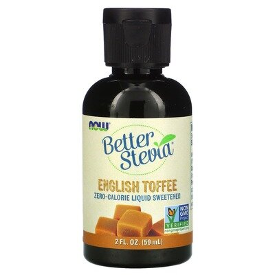 Стевія NOW Better Stevia, тоффі, 59 мл