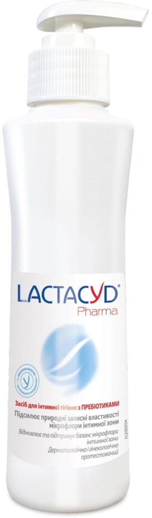 Засіб для інтимної гігієни Lactacyd Pharma з Пребіотиками, з дозатором, 250 мл