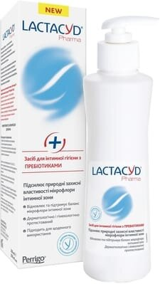 Засіб для інтимної гігієни Lactacyd Pharma з Пребіотиками, з дозатором, 250 мл
