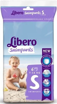 Підгузки-трусики Libero Swimpants розмір Small, 7-12 кг, для плавання , 6 шт