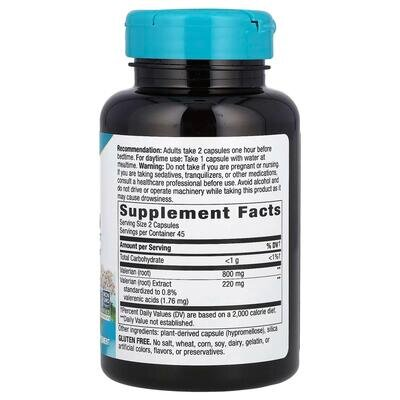 Валеріана Nature's Way Valerian Premium Extract 220 мг, 90 веганських капсул