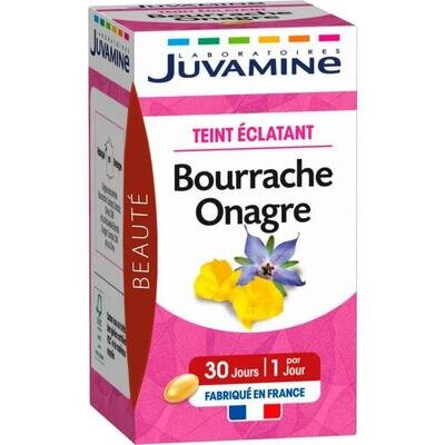 Дієтична добавка Juvamine Сяюча шкіра Бораго + вечірня примула капсули №30