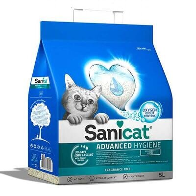 Наповнювач для котячого туалету Sanicat Advanced Hygiene мінеральний, без аромату, 2 кг (5 л)
