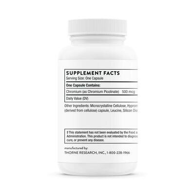 Хром піколінат Thorne Research Chromium Picolinate, 60 капсул
