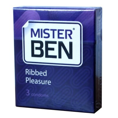 Презервативи Mister Ben ribbed pleasure Ребристі, 3 штуки
