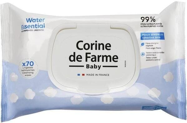Серветки вологі Corine de Farme Essential дитячі, 70 шт