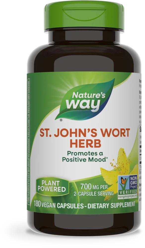 Звіробій Nature's Way St. John's Wort Herb, 180 веганських капсул