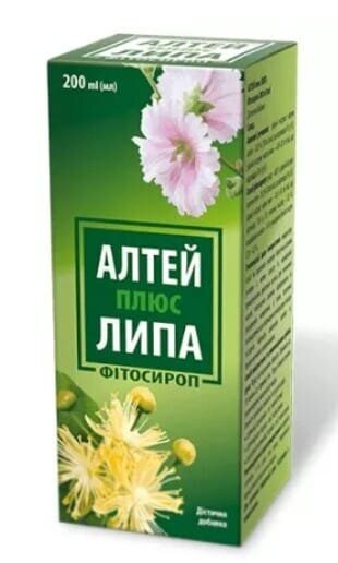 Алтей Плюс Липа фітосироп по 200 мл у флак.