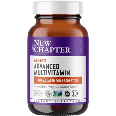 Мультивітаміни для чоловіків New Chapter Men's Advanced Multivitamin, 48 вегетаріанських таблеток