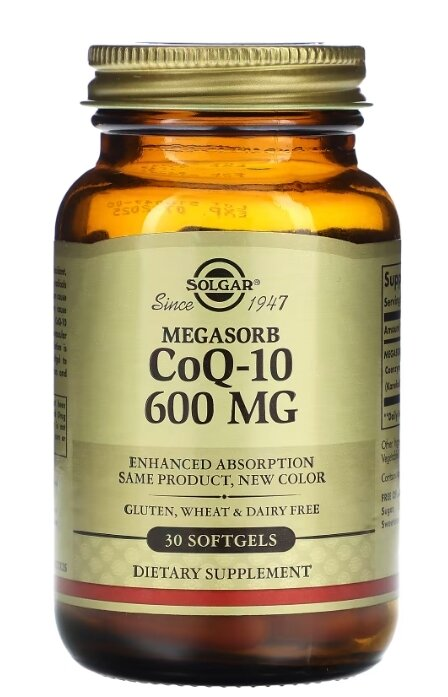 Коензим Q10 Solgar Megasorb CoQ-10 600 мг м'які капсули №30