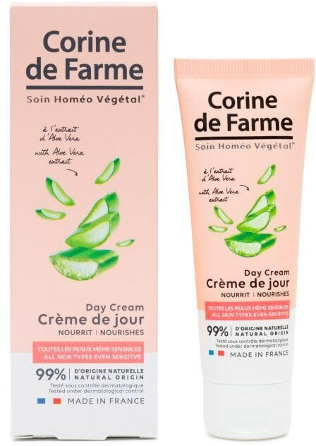 Крем для обличчя Corine de Farme Aloe Vera поживний для всіх типів шкіри, 50 мл