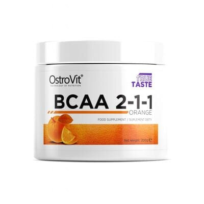 Амінокислоти OstroVit Extra Pure BCAA 2.1.1 смак апельсин, 200 г