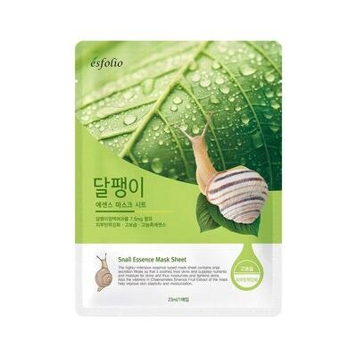 Маска тканинна для обличчя Esfolio Snail Essence Mask Sheet з екстрактом слизу равлика, 23 мл