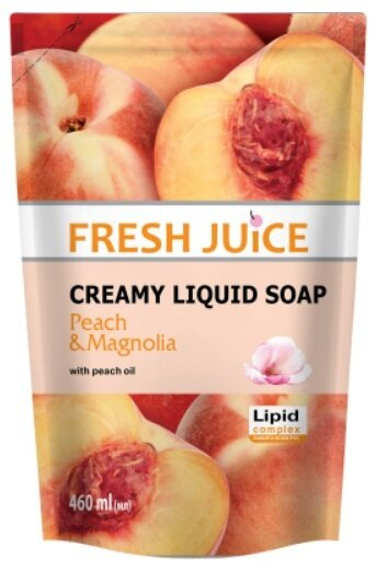 Крем-мило рідке Fresh Juice Peach & Magnolia, дой-пак, 460 мл