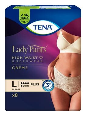 Труси урологічні Tena Lady Pants Plus Creme, розмір L, 8 штук