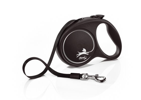 Повідець-рулетка Trixie 12361 Flexi Black Design, чорна (стрічка) L 5 м, до 25 кг