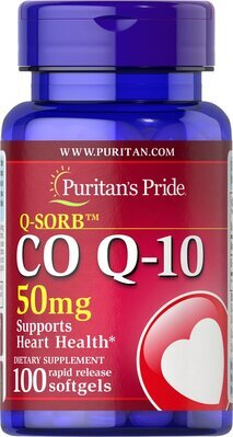 Коензим Q-10 Puritan's Pride CO Q10 50 мг (Q-SORB), 100 гелевих капсул