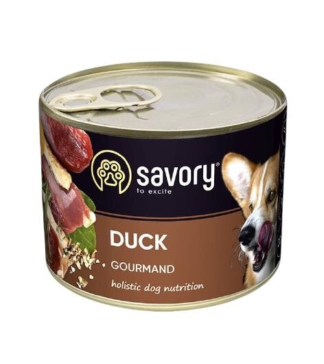 Корм вологий для дорослих собак Savory 30464 з качкою, 200 г