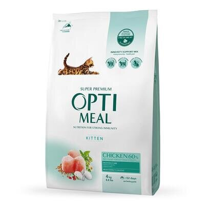 Корм сухий для кошенят Optimeal зі смаком курки, 4 кг