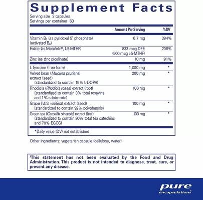 ДопаПлюс Pure Encapsulations DopaPlus підтримка допаміну, 180 капсул