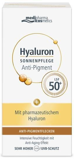 Крем для обличчя Hyaluron сонцезахисний з SPF50+ антивіковий проти пігментних плям, 50 мл