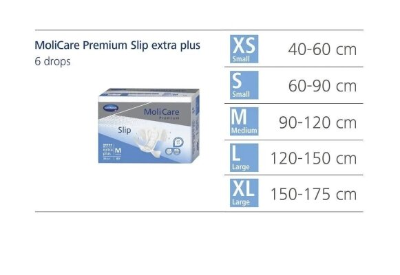 Підгузки для дорослих при нетриманні MoliCare Premium Slip extra plus, розмір L, 30 шт